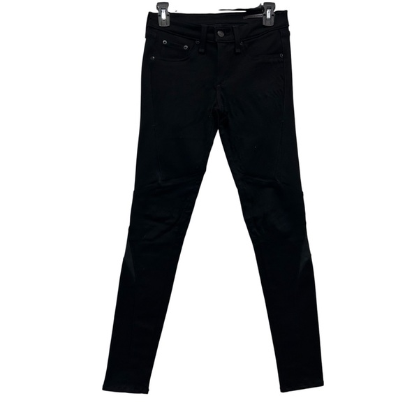 Rag & Bone Blackout Jeans with Leather Accents SZ 26 - Picture 1 of 7